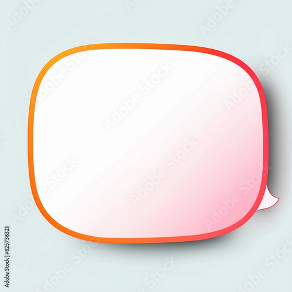 Fototapeta an illustration of blank text bubble for graphic design created by generative AI