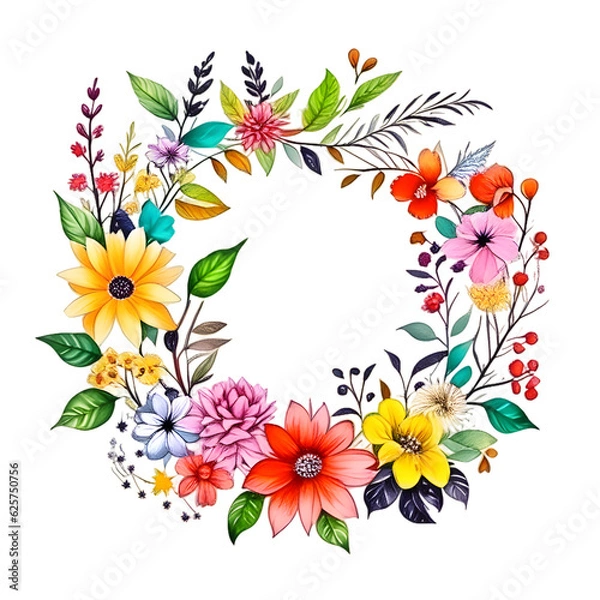 Fototapeta frame with flowers png