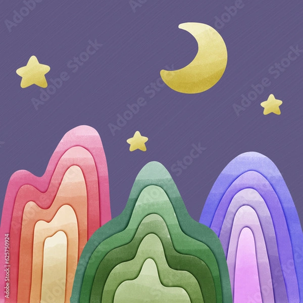 Obraz Night in the forest 