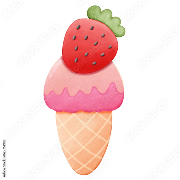 Obraz strawberry ice cream