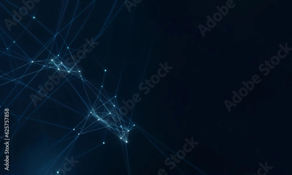 Obraz Abstract blue technology hexagonal background