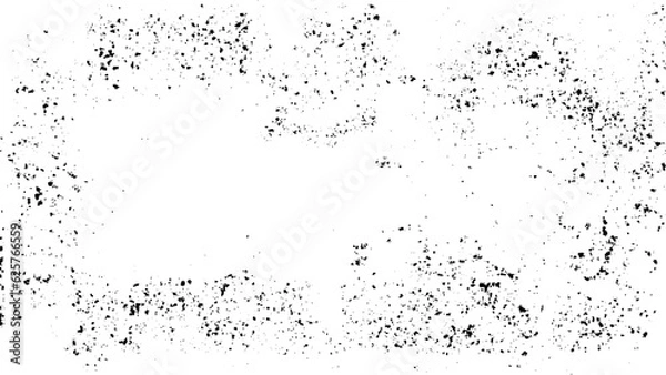 Fototapeta Black and white grunge urban texture vector with copy space. surface dust and rough dirty wall background with empty template. Distress and grunge effect concept. Grunge background black and white.