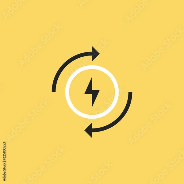 Fototapeta Recycle energi icon vector for your design