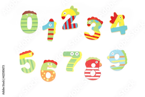 Fototapeta numbers and toy