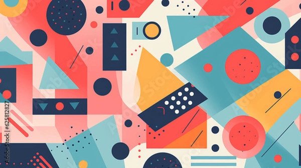 Fototapeta geometric shape back to school design pattern