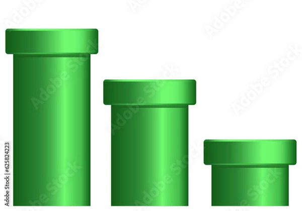Obraz Green pipes. Old video game
