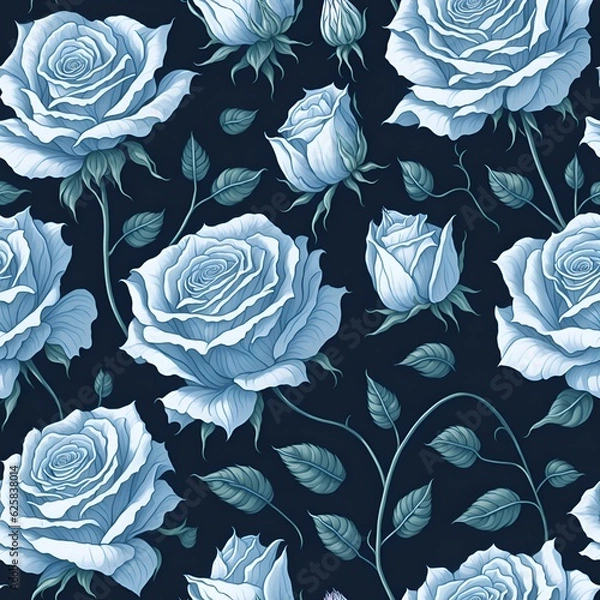 Fototapeta Pure Petals: The White Roses Pattern!