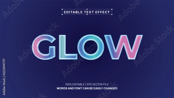 Obraz Glow editable text effect