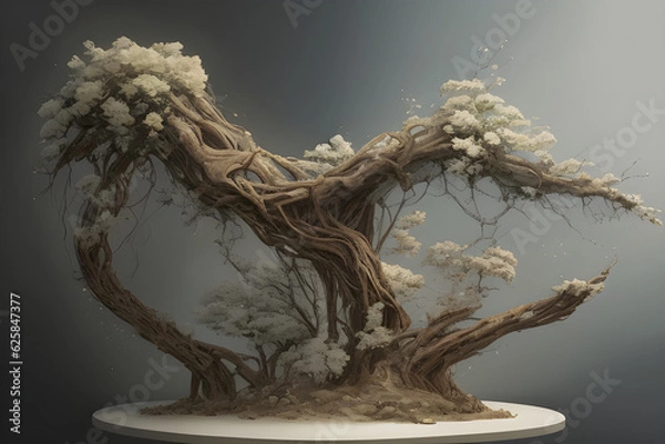 Fototapeta tree in the hole. Generative AI