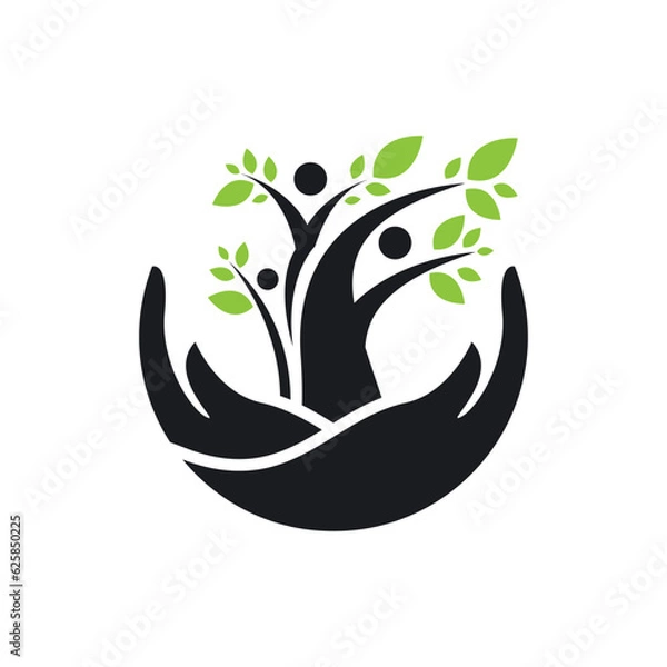 Fototapeta Tree leaf vector logo design