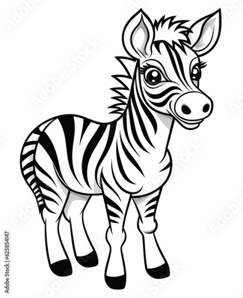 Fototapeta Coloring sheet or pages for kids, generative ai