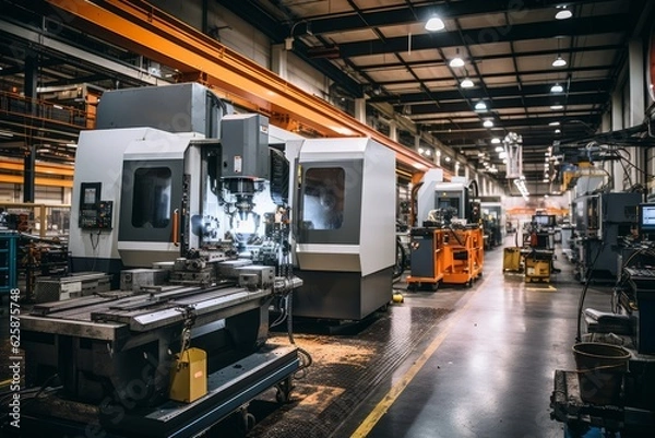 Obraz Metal Machining Facility, Generative AI