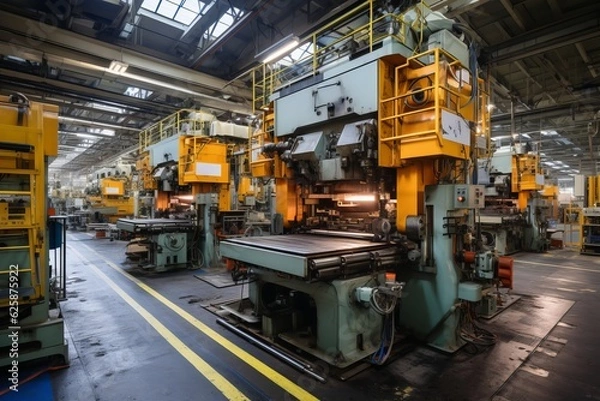 Obraz Metal Stamping Facility, Generative AI