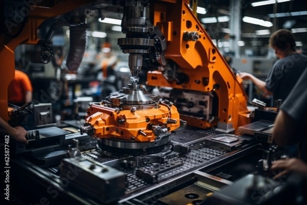 Obraz Precision Machining Workshop, Generative AI.