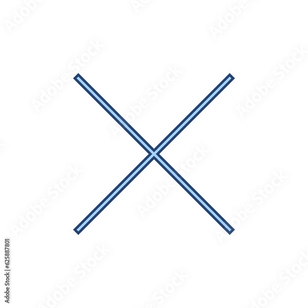 Obraz Close icon vector. Delete sign and symbol. cross sign