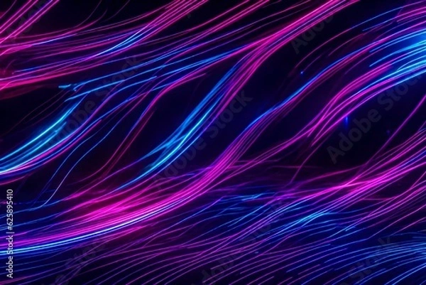 Fototapeta Abstract Purple Background having neon lines generated using AI tools