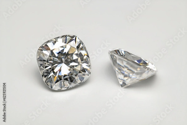 Obraz Diamonds on White Background