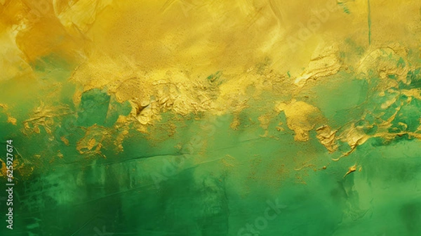 Obraz Modern green marble with gold texture, Watercolor abstract background, Nordic emerald green and gold for decorative, 3D painted artificial marbled surface, Generated AI.