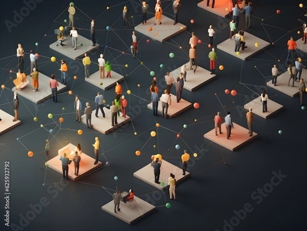 Obraz Verbindende Kräfte: Das Potenzial der vernetzten Menschen