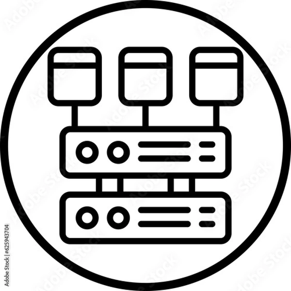 Fototapeta Vector Design Data Modeling Icon Style