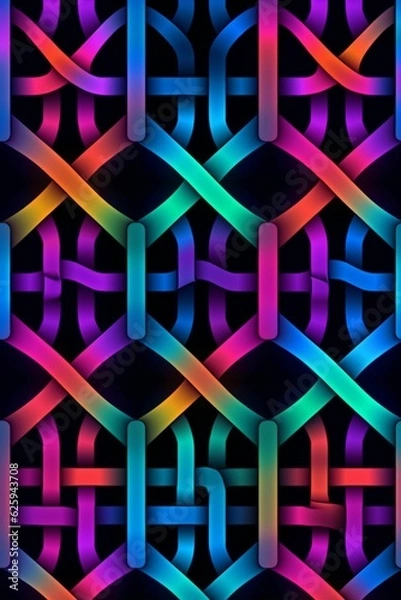 Obraz neon negative space, seamless pattern