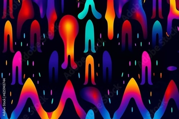 Obraz neon negative space, seamless pattern