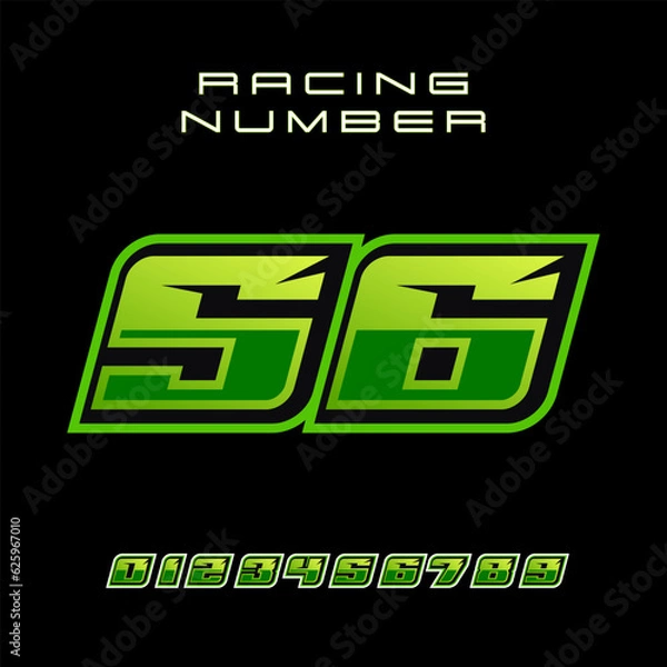 Obraz Racing Number 56 Vector Design Template