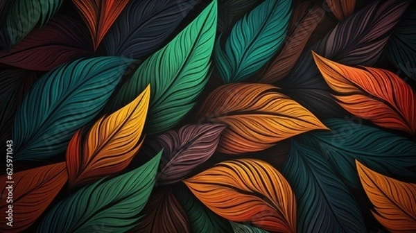 Obraz abstract background with leaves