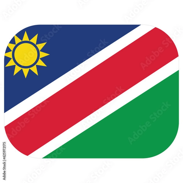 Obraz Namibia flag design shape. Flag of Namibia design shape