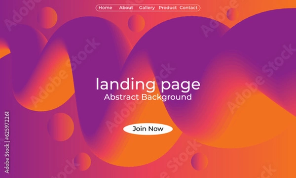 Fototapeta Vector fluid abstract background of wavy wallpaper veils texture lines in blue illustration gradient colors