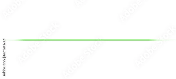 Fototapeta A green horizontal line that can be used to divide graphic elements or text. Vector graphic isolated on a blank background