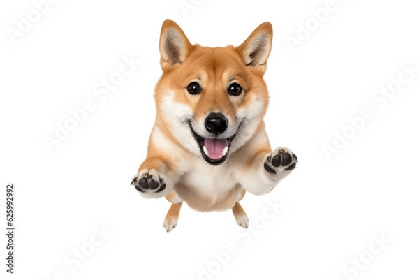 Obraz Gorgeous Shiba Inu Jumping Towards the Camera
