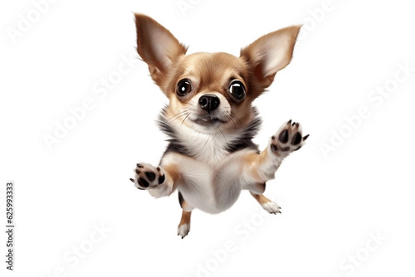 Obraz Cute Chihuahua Jumping Up Towards the Camera