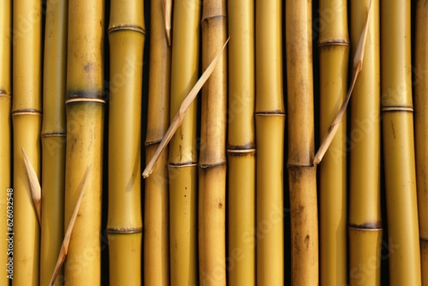 Fototapeta Many bamboo stalks on background. generative ai