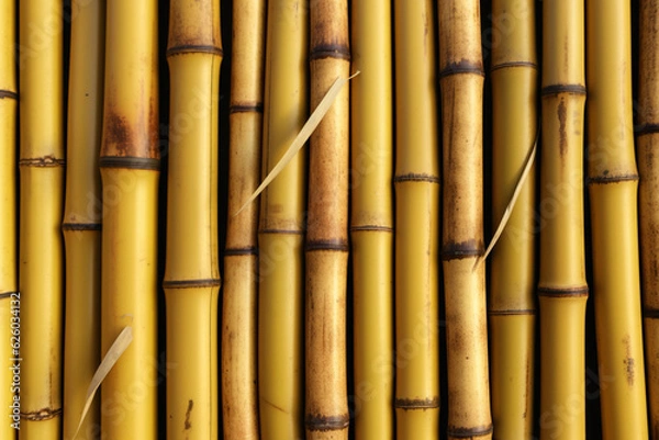 Fototapeta Many bamboo stalks on background. generative ai