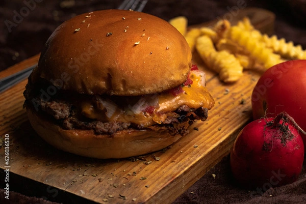 Obraz pulled sandwich with potatoes