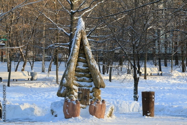 Obraz Избушка сказочная в парке Сокольники. Москва