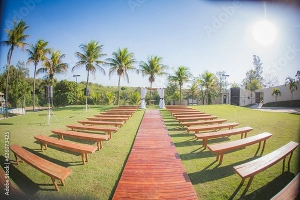 Fototapeta beach with palm trees