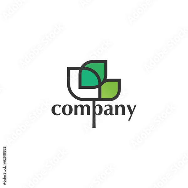 Obraz botani  logo company vector graphic design
