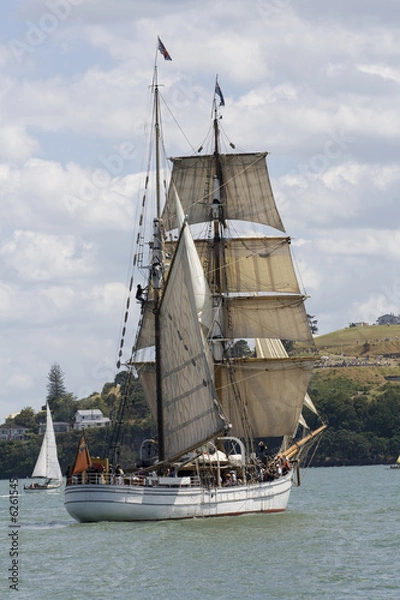 Obraz Tall Ship - A  Brigantine Stern On