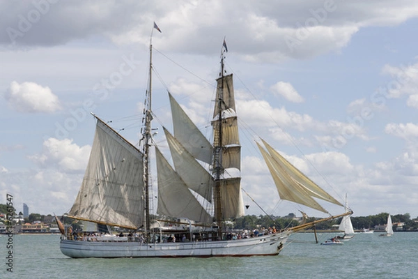 Obraz Tall Ship - A  Brigantine Side On