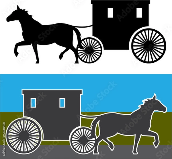 Fototapeta Amish Wagon