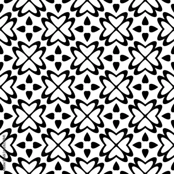 Obraz Simple monochrome texture. Abstract background. seamless repeating pattern.Black and white color.