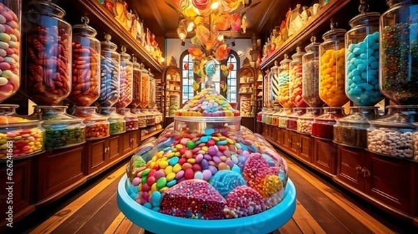 Fototapeta a store with lots of candy