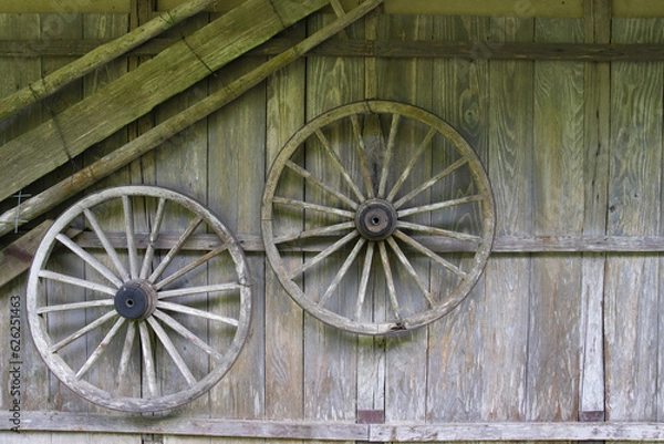 Obraz 茅葺き屋根の家屋