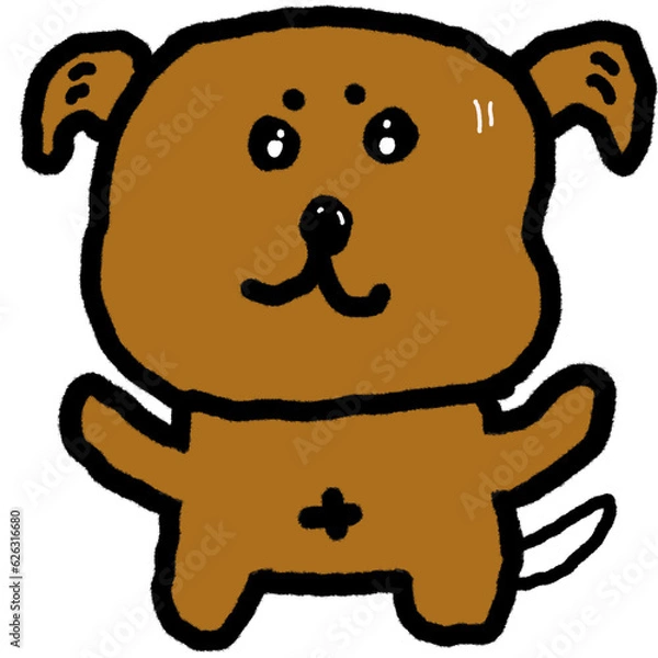 Obraz cartoon brown dog