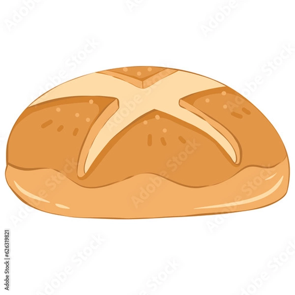 Obraz Round loaf of bread