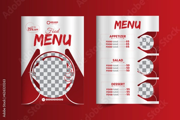 Obraz Food Menu Design 