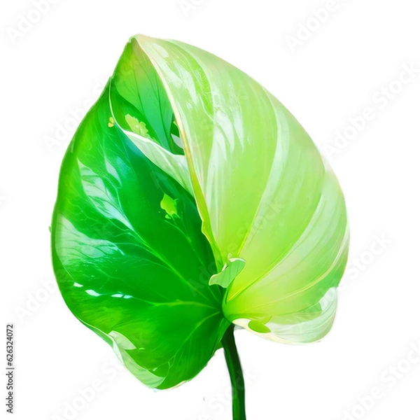 Obraz green leaf isolated on white