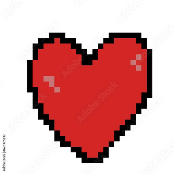 Fototapeta Heart pixel art